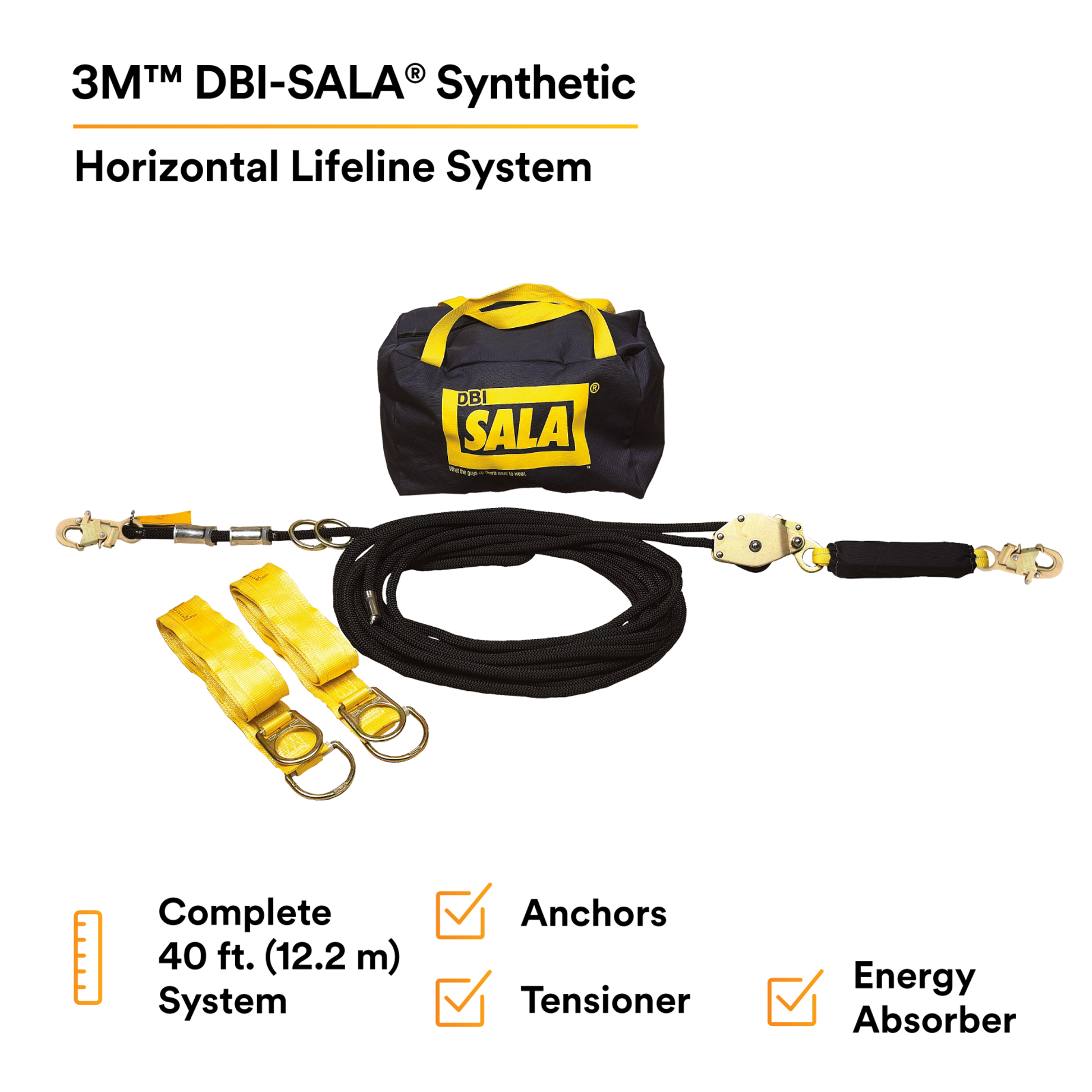 3M DBI-SALA Sayfline 40 ft. Synthetic Horizontal Lifeline System - 7600504