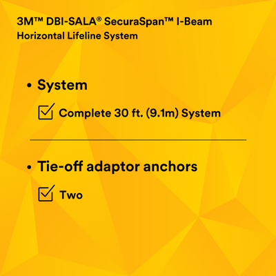 3M DBI-SALA Sayfline 30 ft. Synthetic Horizontal Lifeline System - 7600503