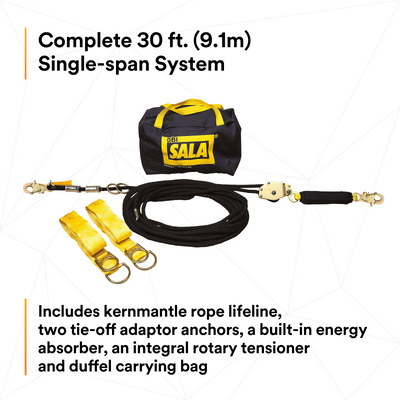 3M DBI-SALA Sayfline 30 ft. Synthetic Horizontal Lifeline System - 7600503