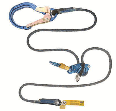 3M DBI-SALA Trigger X Adjustable Single Mode Rope Positioning Lanyard - 1/2 in Aramid Kernmantle - 6 ft - 1234090