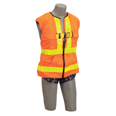 3M DBI-SALA Delta Hi-Vis Reflective Workvest Safety Harness - Orange - Small - 1107403
