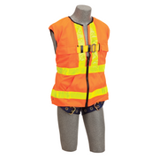 3M DBI-SALA Delta Hi-Vis Reflective Workvest Safety Harness - Orange - X-Large - 1107405