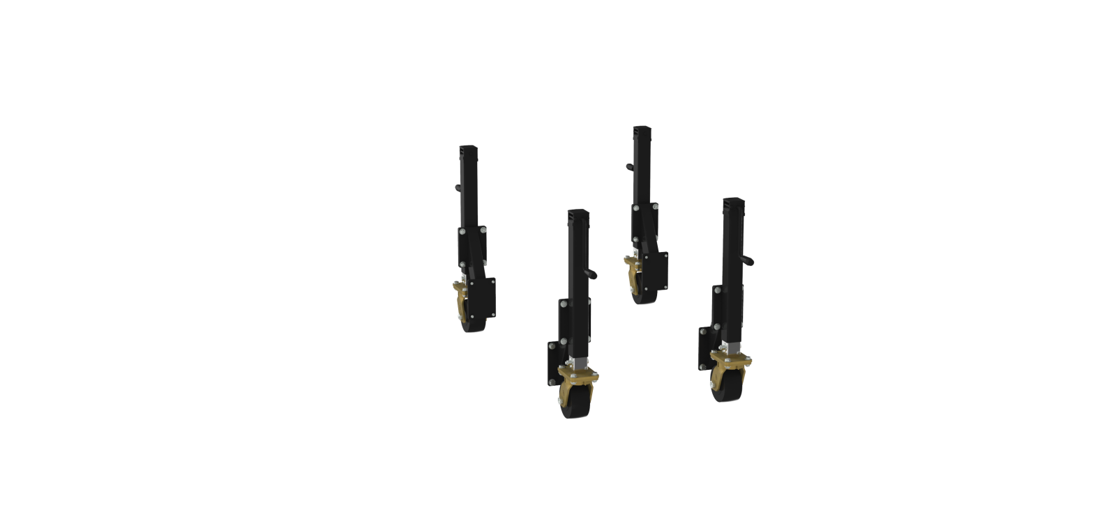 3M DBI-SALA Flexiguard M100 & M200 Modular Jib Smooth Surface Leveling Caster Assembly - 8530908