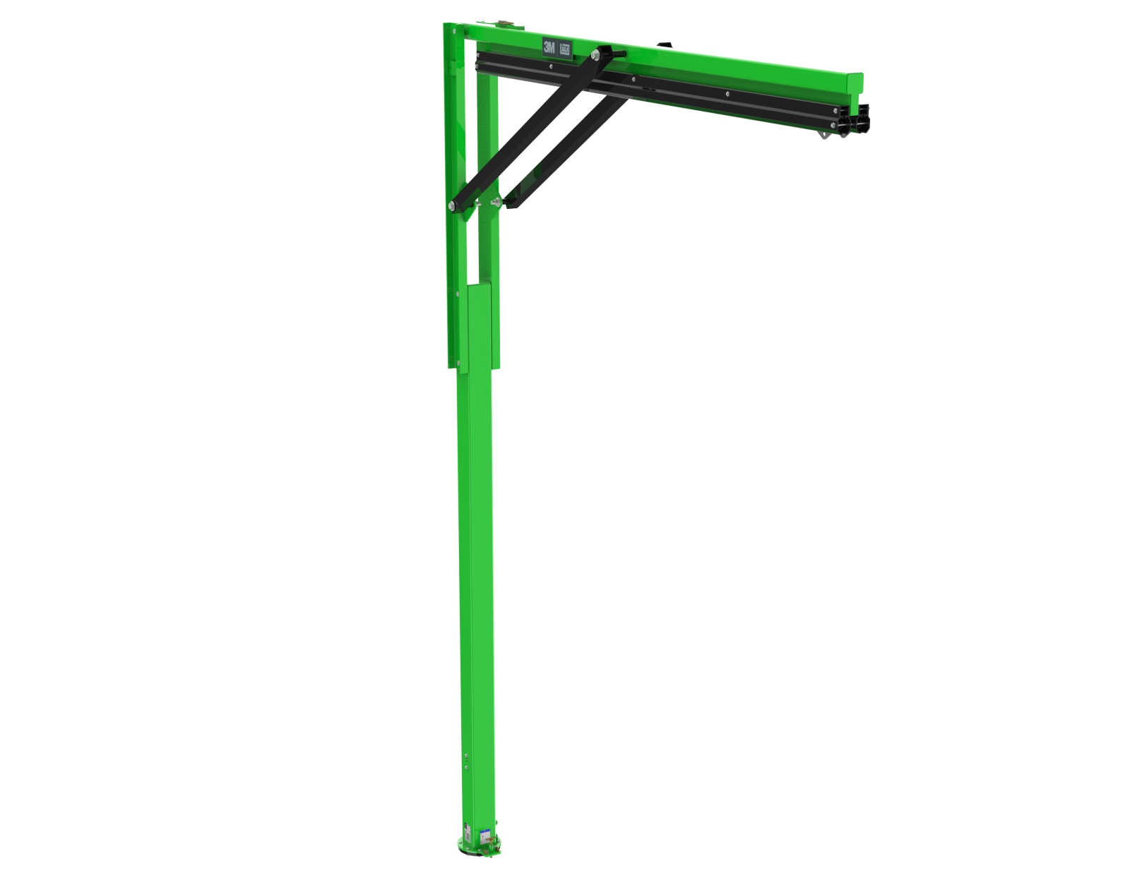 3M DBI-SALA FlexiGuard M200 Modular Jib Semi-Fixed Height Mast Anchor - 2 User - 20 ft Height - 12 ft Width - 8530902