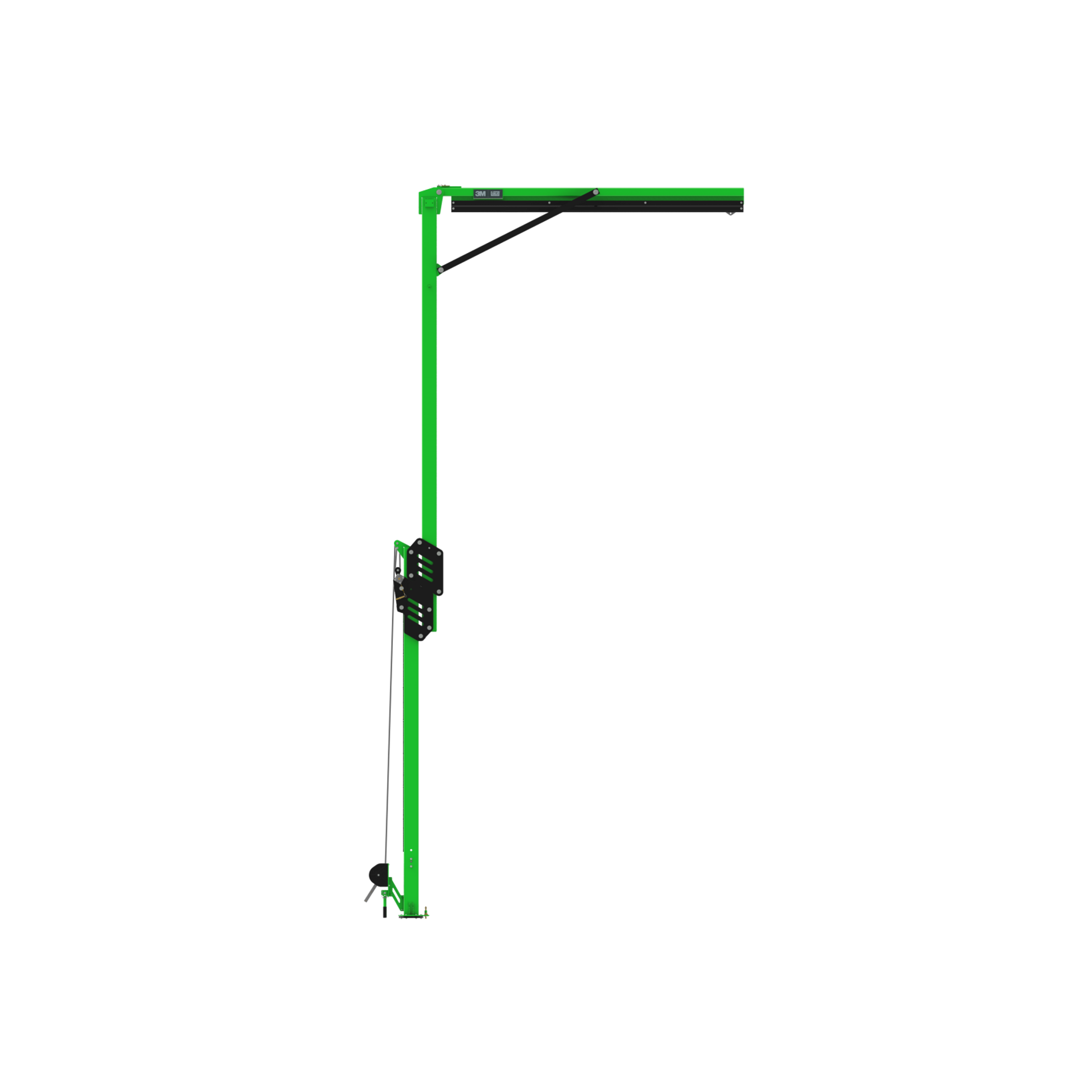 3M DBI-SALA FlexiGuard M200 Modular Jib Adjustable Height Mast Anchor - 2 User - 19.8 - 30 ft Height - 12 ft Width - 8530898
