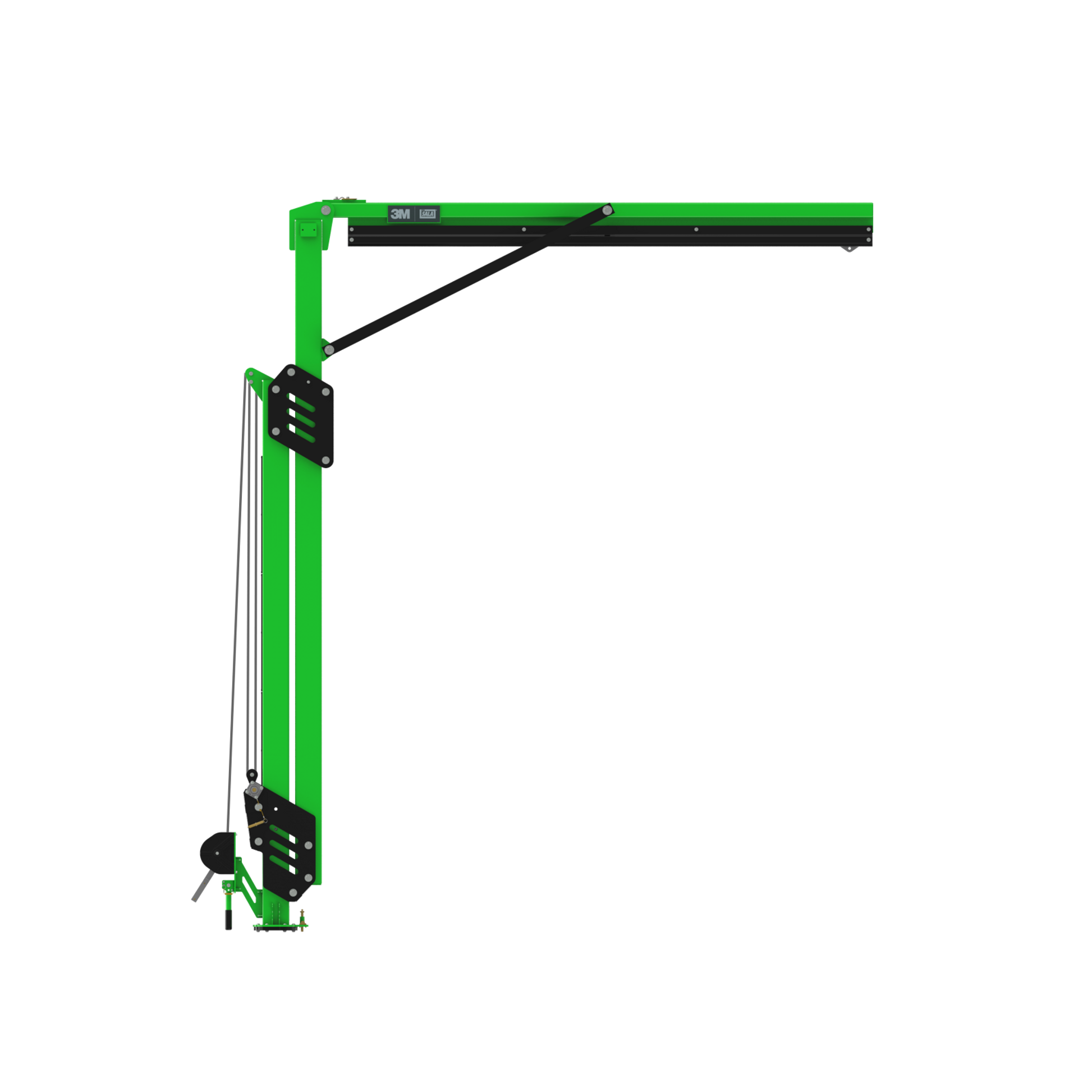 3M DBI-SALA FlexiGuard M200 Modular Jib Adjustable Height Mast Anchor - 2 User - 17.3- 25 ft Height - 12 ft Width - 8530897