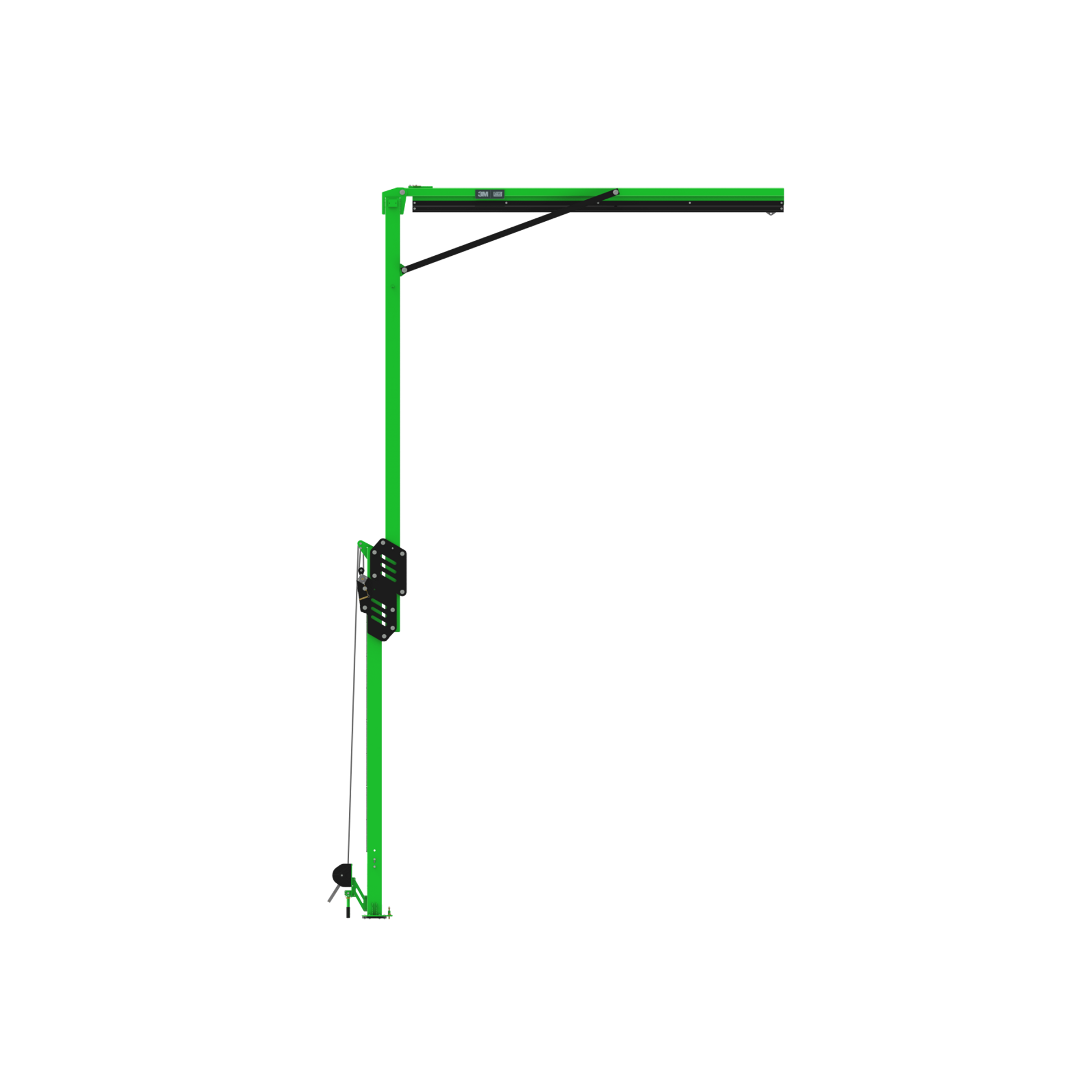 3M DBI-SALA FlexiGuard M200 Modular Jib Adjustable Height Mast Anchor - 1 User - 19.8 - 30 ft Height - 15 ft Width - 8530894