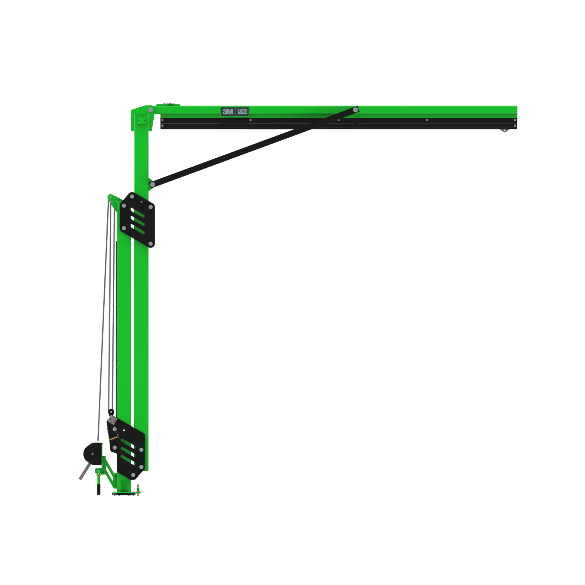 3M DBI-SALA FlexiGuard M200 Modular Jib Adjustable Height Mast Anchor - 1 User - 17.3 - 25 ft Height - 15 ft Width - 8530893