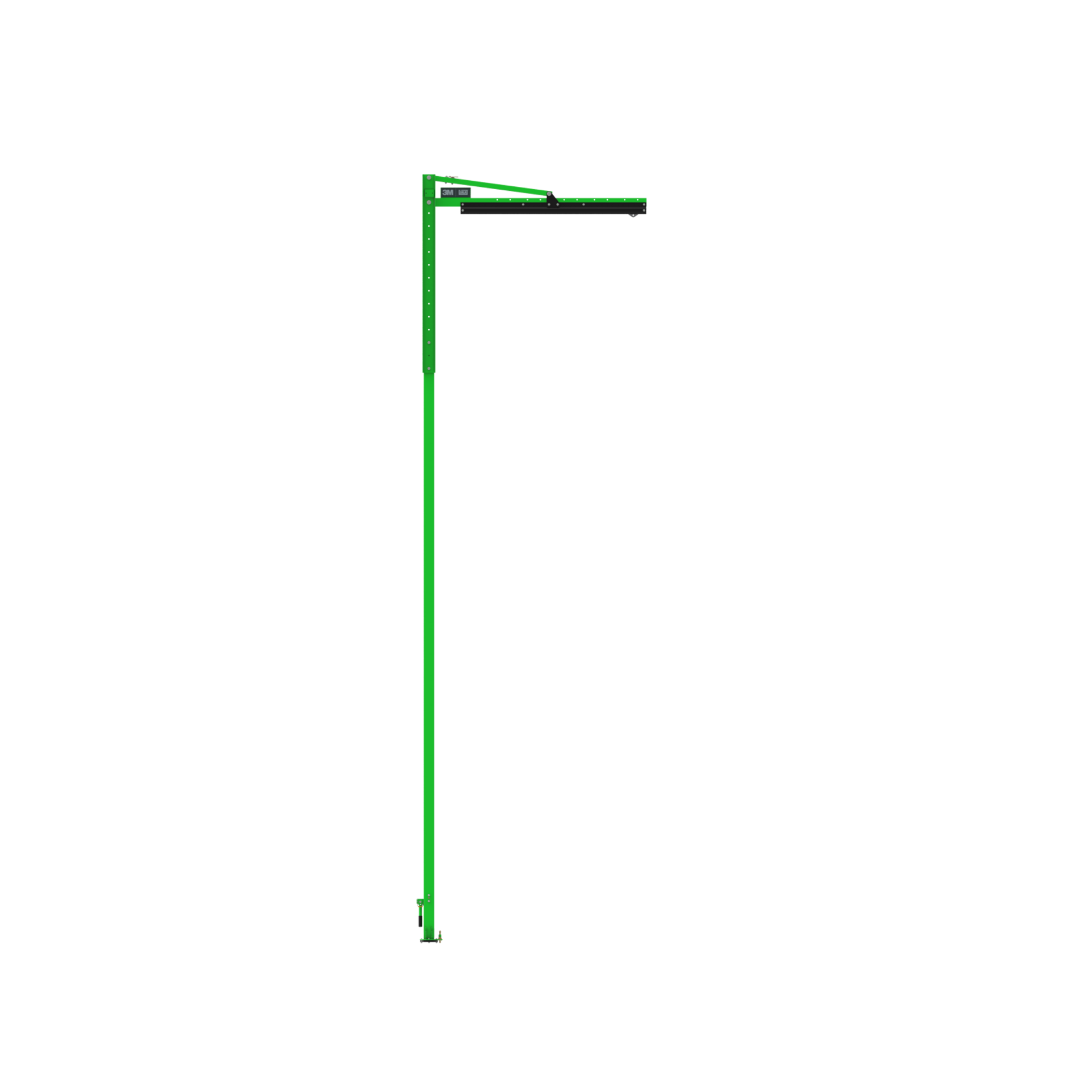 3M DBI-SALA Flexiguard M100 Modular Jib Semi-Fixed Height Mast Anchor - 1 User - 25 - 30 ft High - 7.5 ft Reach - 8530884