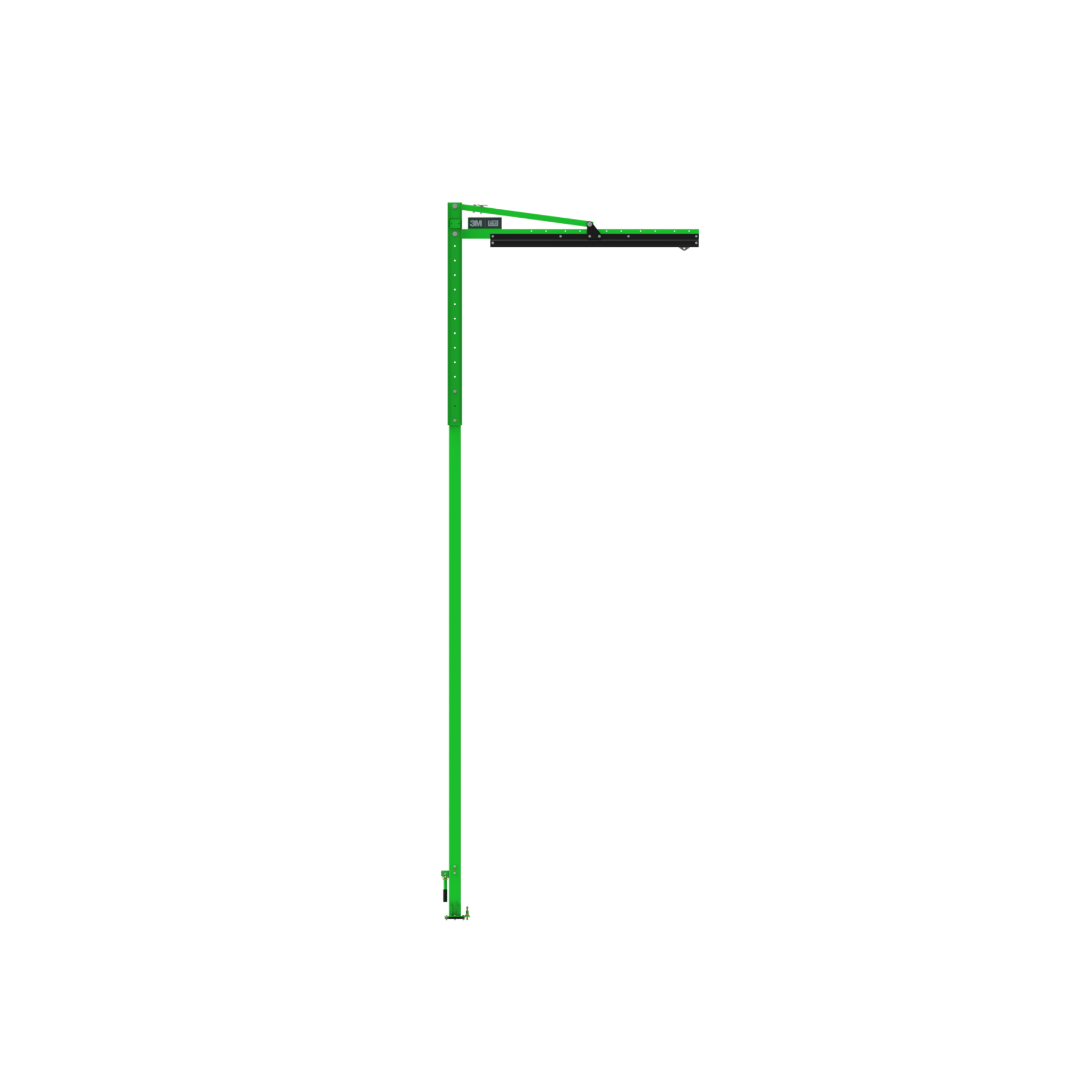 3M DBI-SALA Flexiguard M100 Modular Jib Semi-Fixed Height Mast Anchor - 1 User - 20 - 25 ft High - 7.5 ft Wide - 8530883