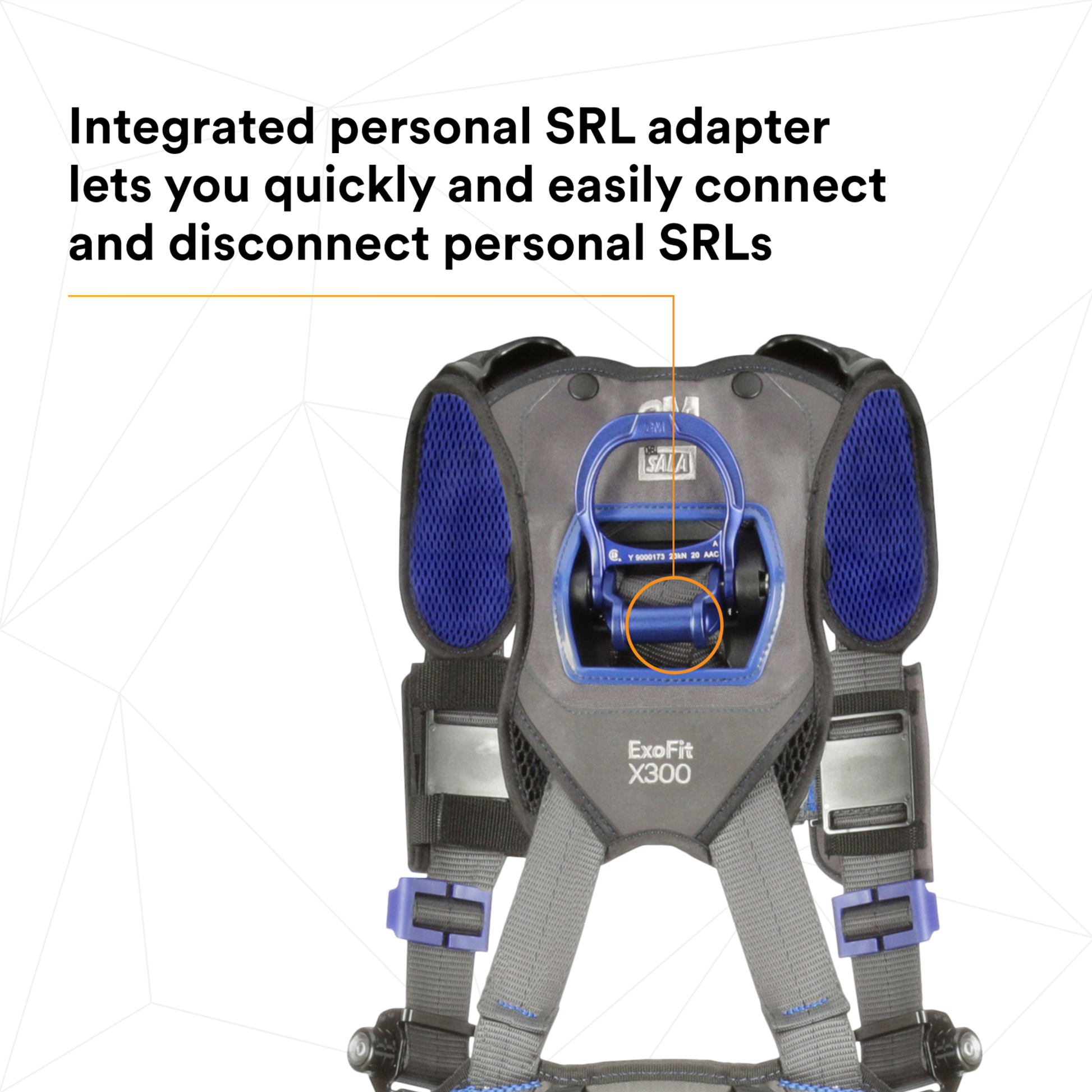 3M DBI-SALA ExoFit X300 Comfort Construction Positioning Safety Harness - X-Small - 1113120