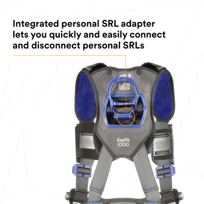 3M DBI-SALA ExoFit X300 Comfort Construction Positioning Safety Harness - X-Small - 1113120