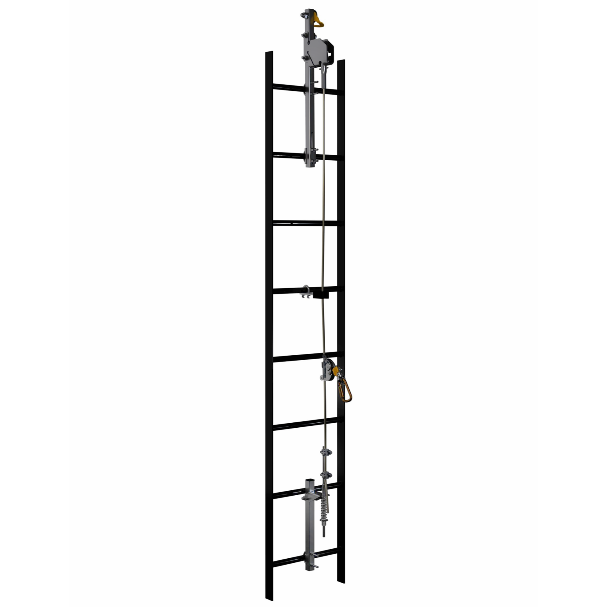 3M DBI-SALA Lad-Saf Cable Vertical Safety System Bracketry - 2 User - Galvanized Steel - 6116631