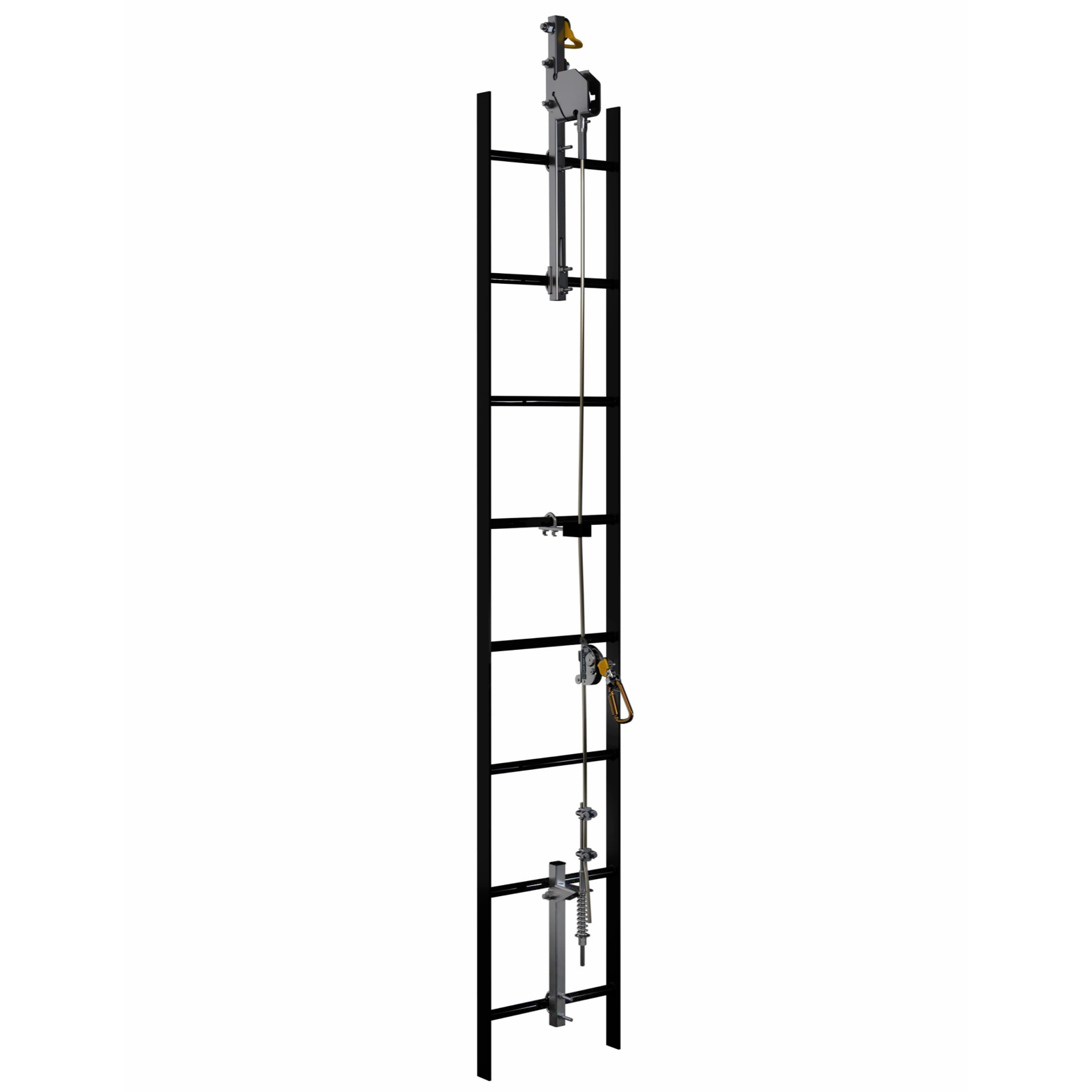 3M DBI-SALA Lad-Saf Cable Vertical Safety System Bracketry - 2 User - Galvanized Steel - 6116631