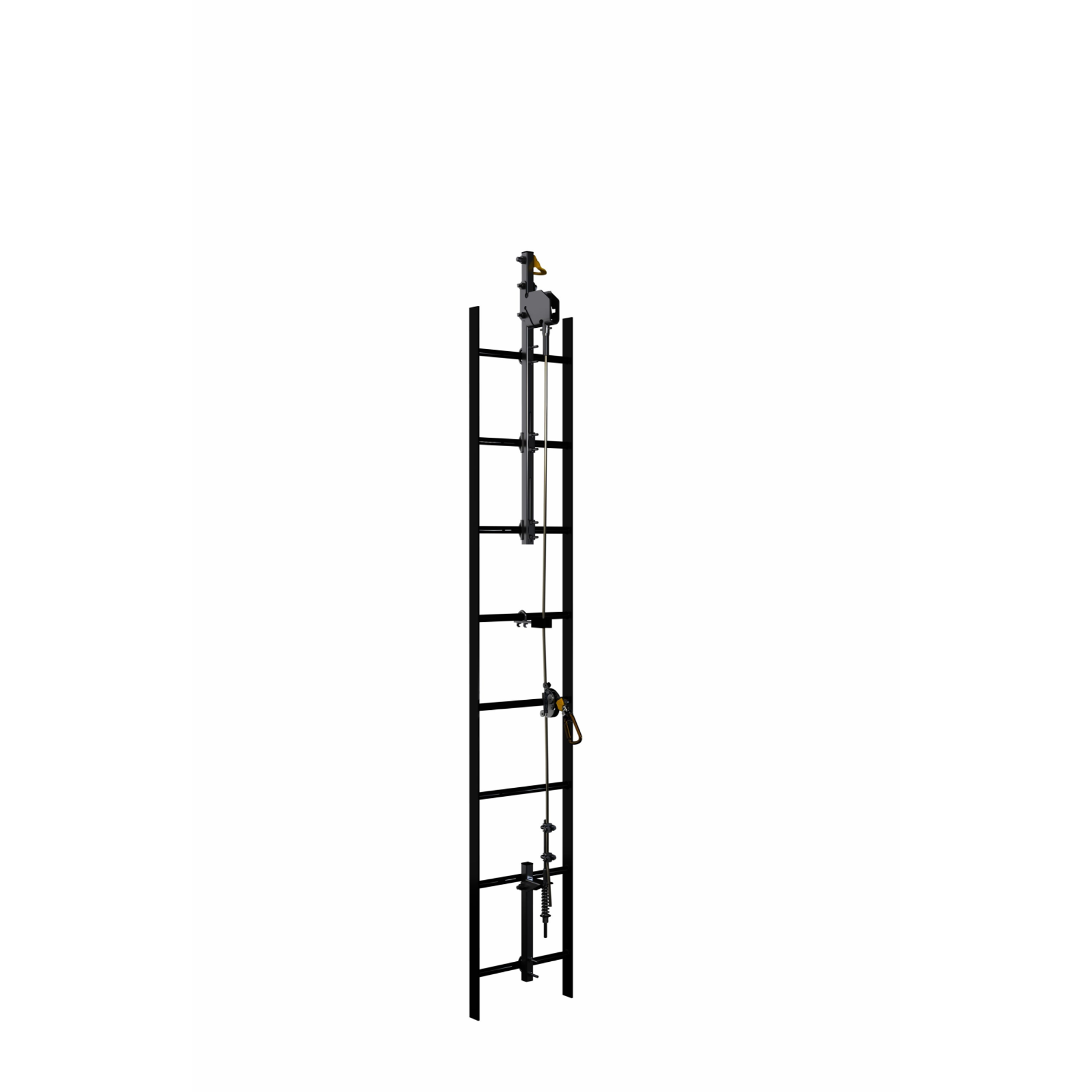 3M DBI-SALA Lad-Saf Cable Vertical Safety System Bracketry - 4 User - Galvanized Steel - 6116633