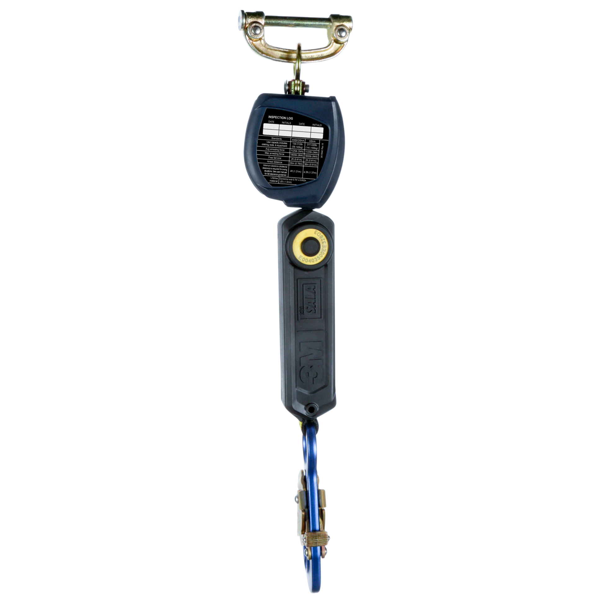 3M DBI-SALA Nano-Lok Personal Self-Retracting Lifeline - Web Aluminum Snap Hook - 6 ft. - Class 1 - ANSI - 3100524