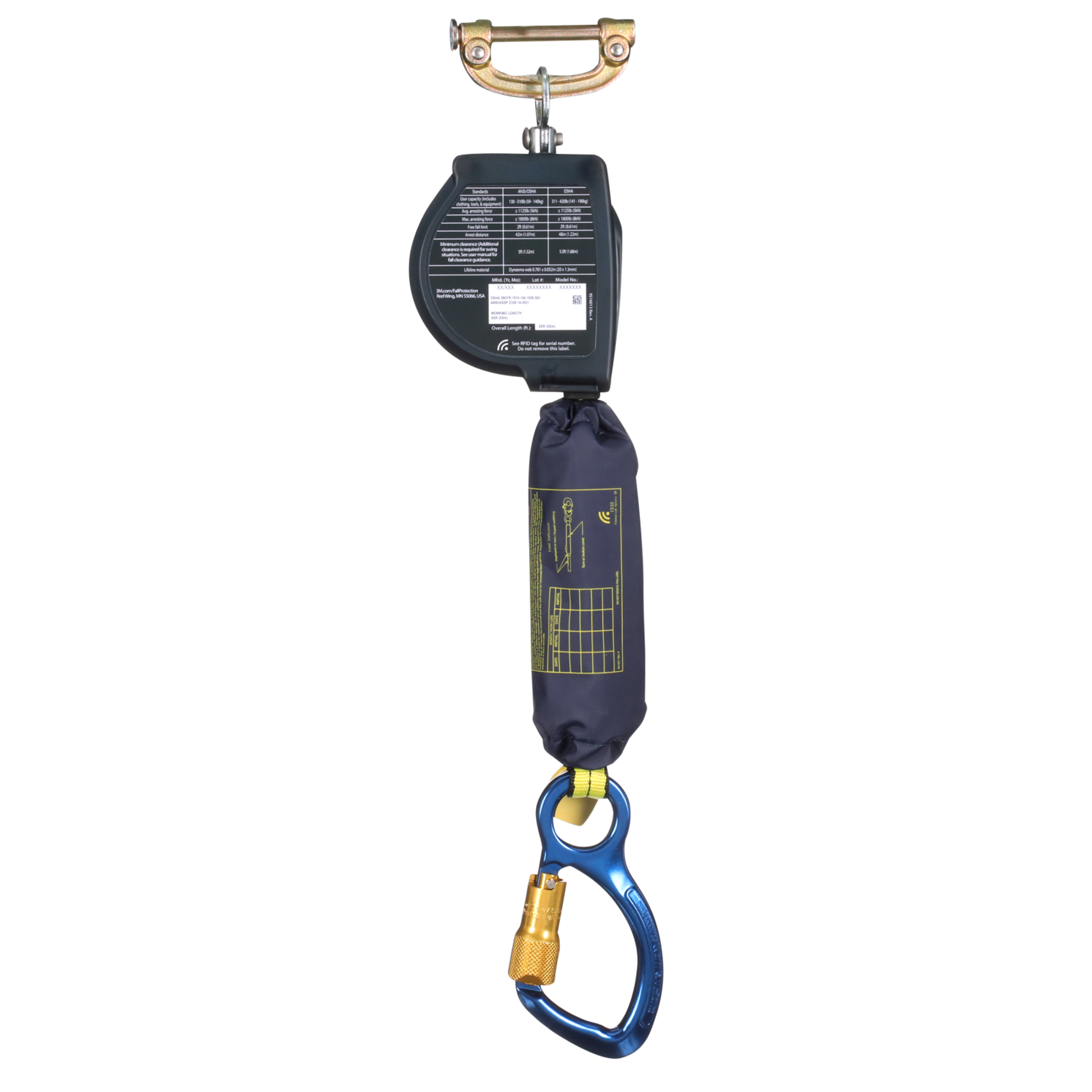 3M DBI-SALA Nano-Lok Extended Length Personal Self-Retracting Lifeline - Web - 11 ft - 3100590