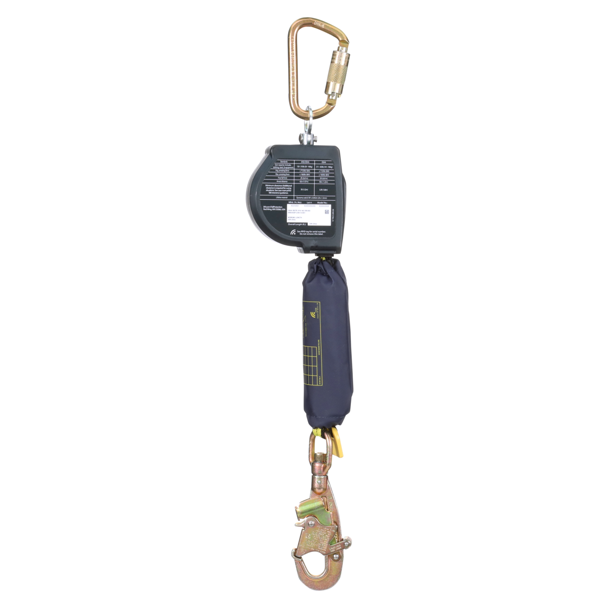 3M DBI-SALA Nano-Lok Extended Length Self-Retracting Lifeline with Anchor Hook - Web - 11 ft - 3100596