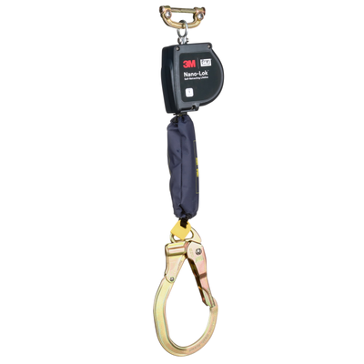3M DBI-SALA Nano-Lok XL Self-Retracting Lifeline with Quick Connect - Web - Steel Rebar Lock Hook - 9 ft. - Class 1 - ANSI - 3100601