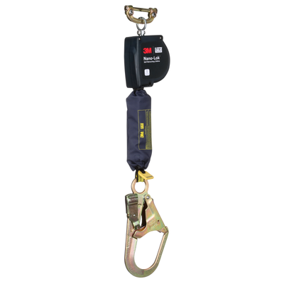 3M DBI-SALA Nano-Lok XL Self-Retracting Lifeline with Quick Connect - Web - Steel Rebar Hook - 9 ft. - Class 1 - ANSI - 3100602