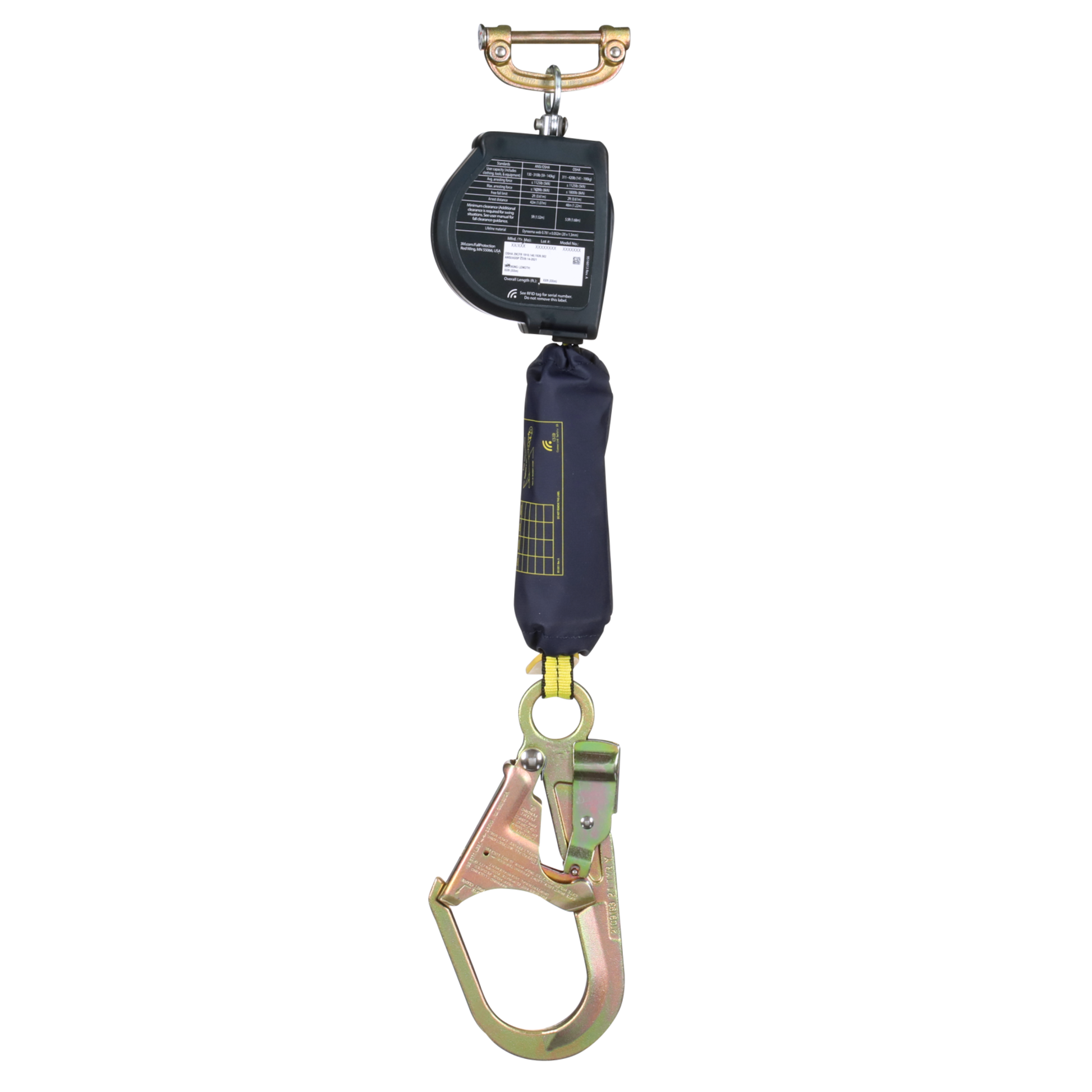 3M DBI-SALA Nano-Lok XL Self-Retracting Lifeline with Quick Connect - Web - Steel Rebar Hook - 9 ft. - Class 1 - ANSI - 3100602