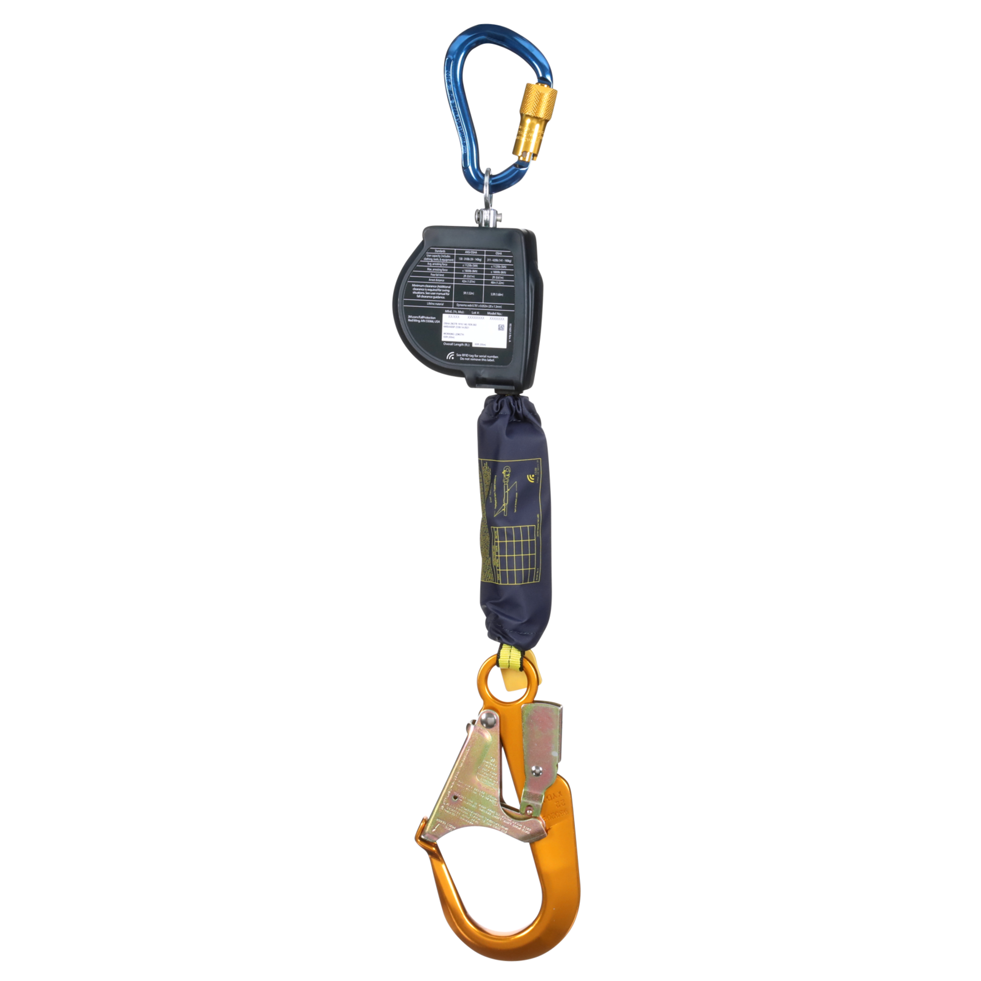 3M DBI-SALA Nano-Lok Extended Length Self-Retracting Lifeline with Anchor Hook - Web - 9 ft - 3100606