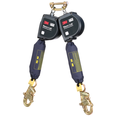 3M DBI-SALA Nano-Lok Extended Length Twin-Leg Personal Self-Retracting Lifeline - Web - 11 ft - 3100609