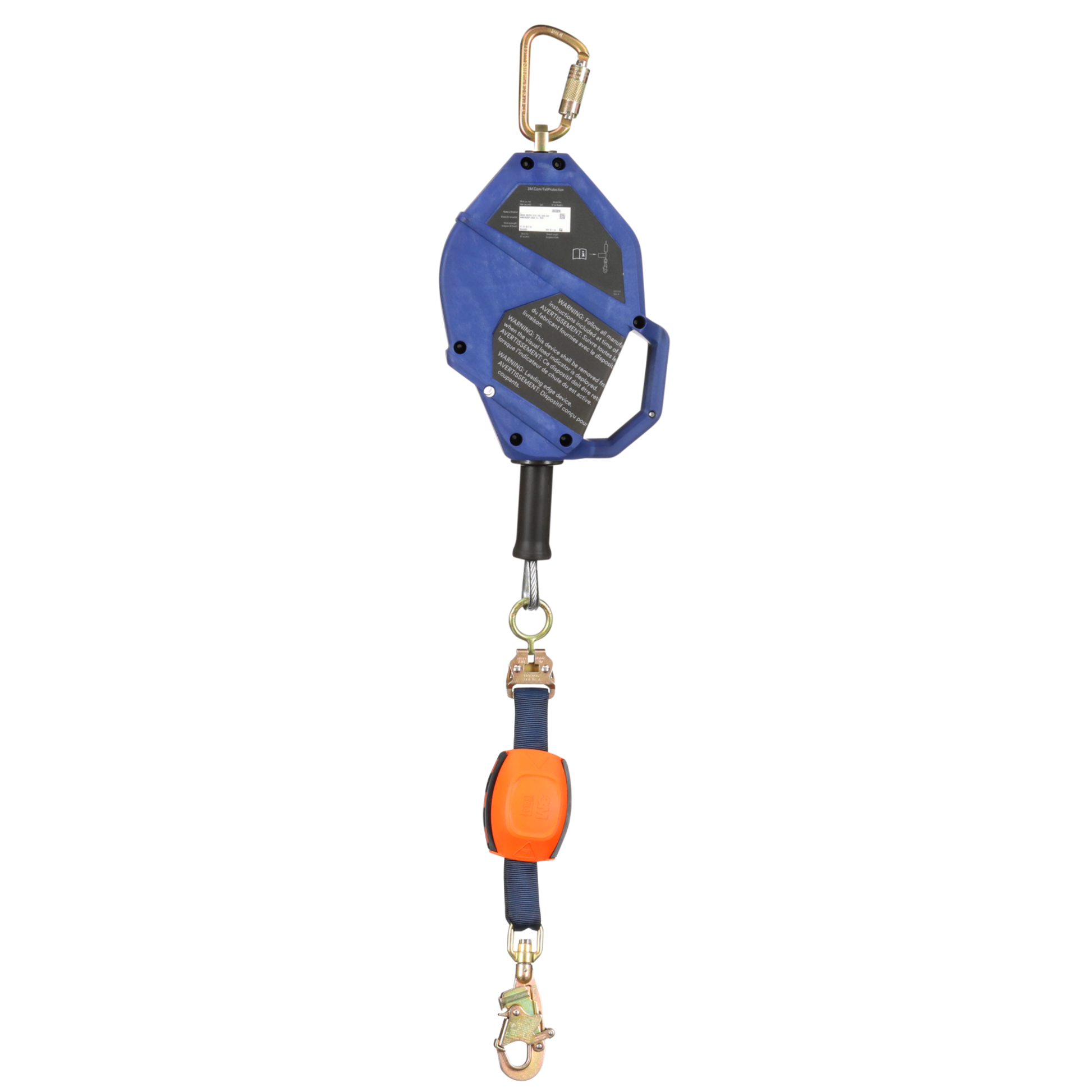 3M DBI-SALA Smart Lock Edge Modular Self Retracting Lifeline - Galvanized Cable - Steel Swivel Snap Hook - 30 ft - Class 2 - 3503890
