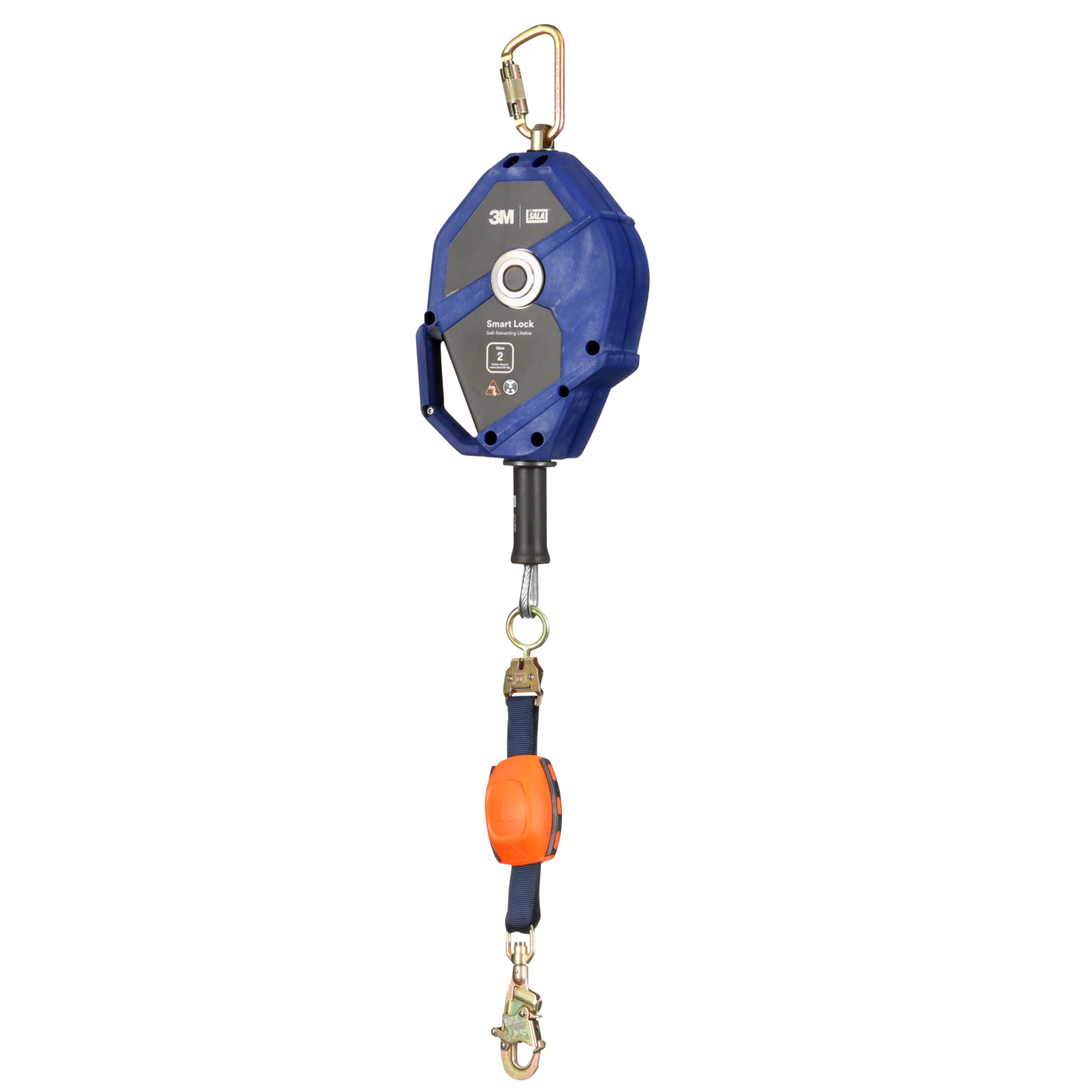 3M DBI-SALA Smart Lock Edge Modular Self Retracting Lifeline - Galvanized Cable - Steel Swivel Snap Hook - 30 ft - Class 2 - 3503890