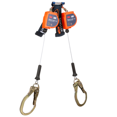 3M DBI-SALA Nano-Lok edge Twin-Leg Personal Self-Retracting Lifeline - Galvanized Cable - 8 ft - 3500276