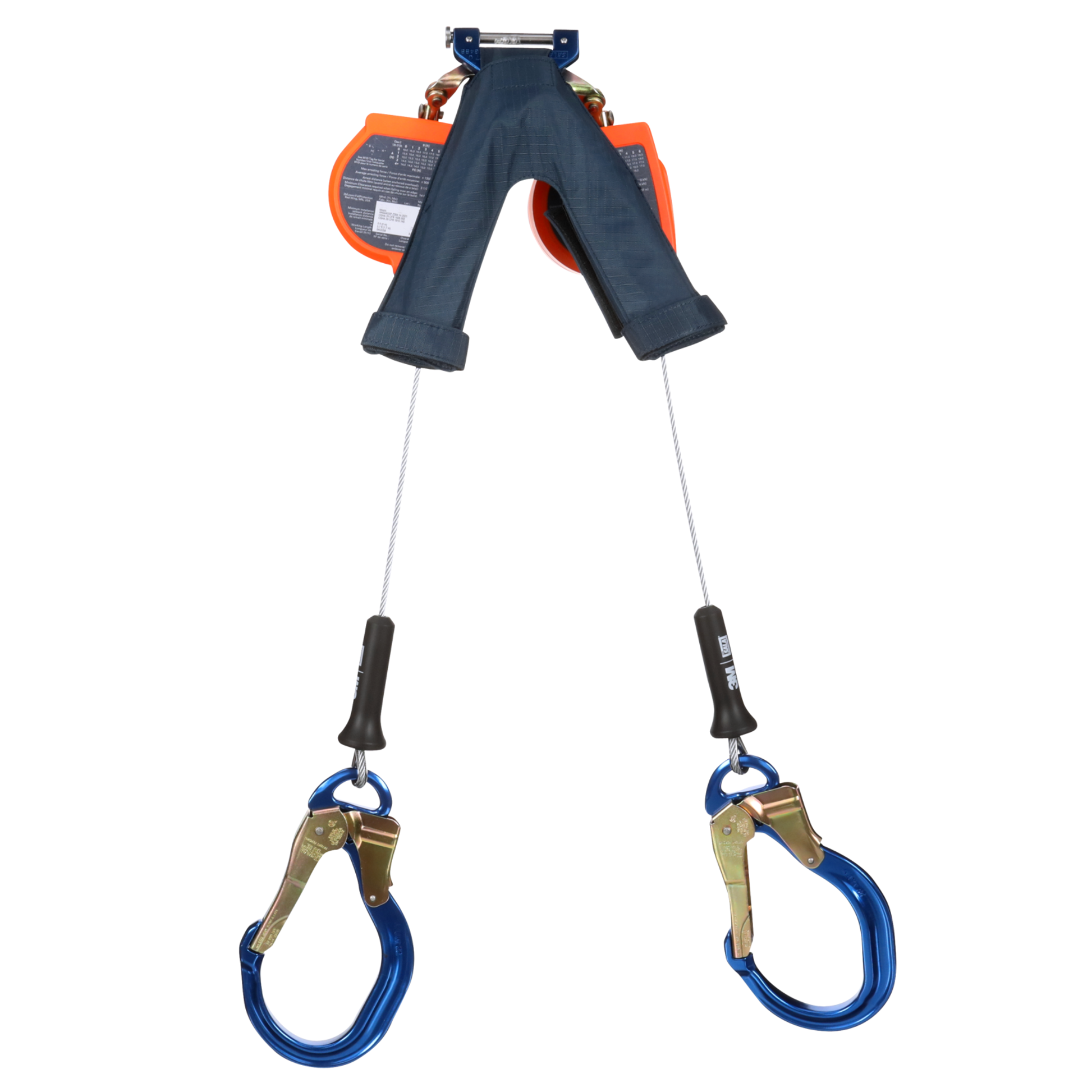 3M DBI-SALA Nano-Lok Edge Twin-Leg Personal Self Retracting Lifeline Cable - Aluminum Rebar Lock Hook 8 ft. Class 2 ANSI - 3500277