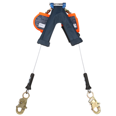 3M DBI-SALA Nano-Lok Edge Twin-Leg Personal Self Retracting Lifeline - Cable - Steel Snap Hook - 8 ft. - Class 2 - ANSI - 3500279