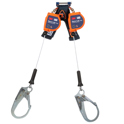3M DBI-SALA Nano-Lok edge Twin-Leg Personal Self-Retracting Lifeline - Galvanized Cable - 7 ft - 3500284