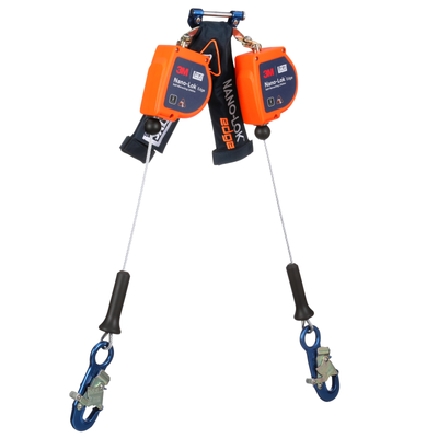 3M DBI-SALA Nano-Lok edge Twin-Leg Personal Self-Retracting Lifeline - Galvanized Cable - 8 ft - 3500285