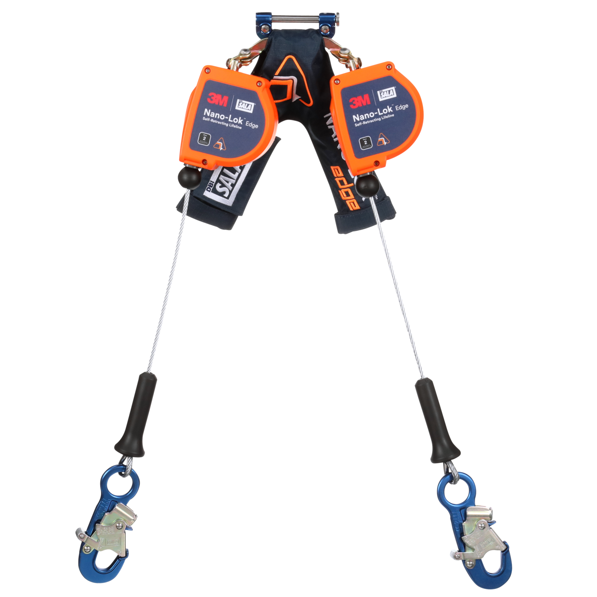 3M DBI-SALA Nano-Lok edge Twin-Leg Personal Self-Retracting Lifeline - Galvanized Cable - 8 ft - 3500285