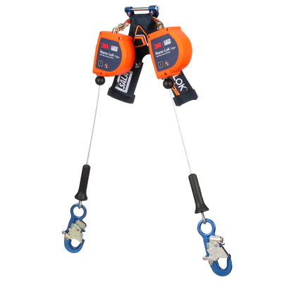 3M DBI-SALA Nano-Lok edge Twin-Leg Personal Self-Retracting Lifeline - Galvanized Cable - 8 ft - 3500285