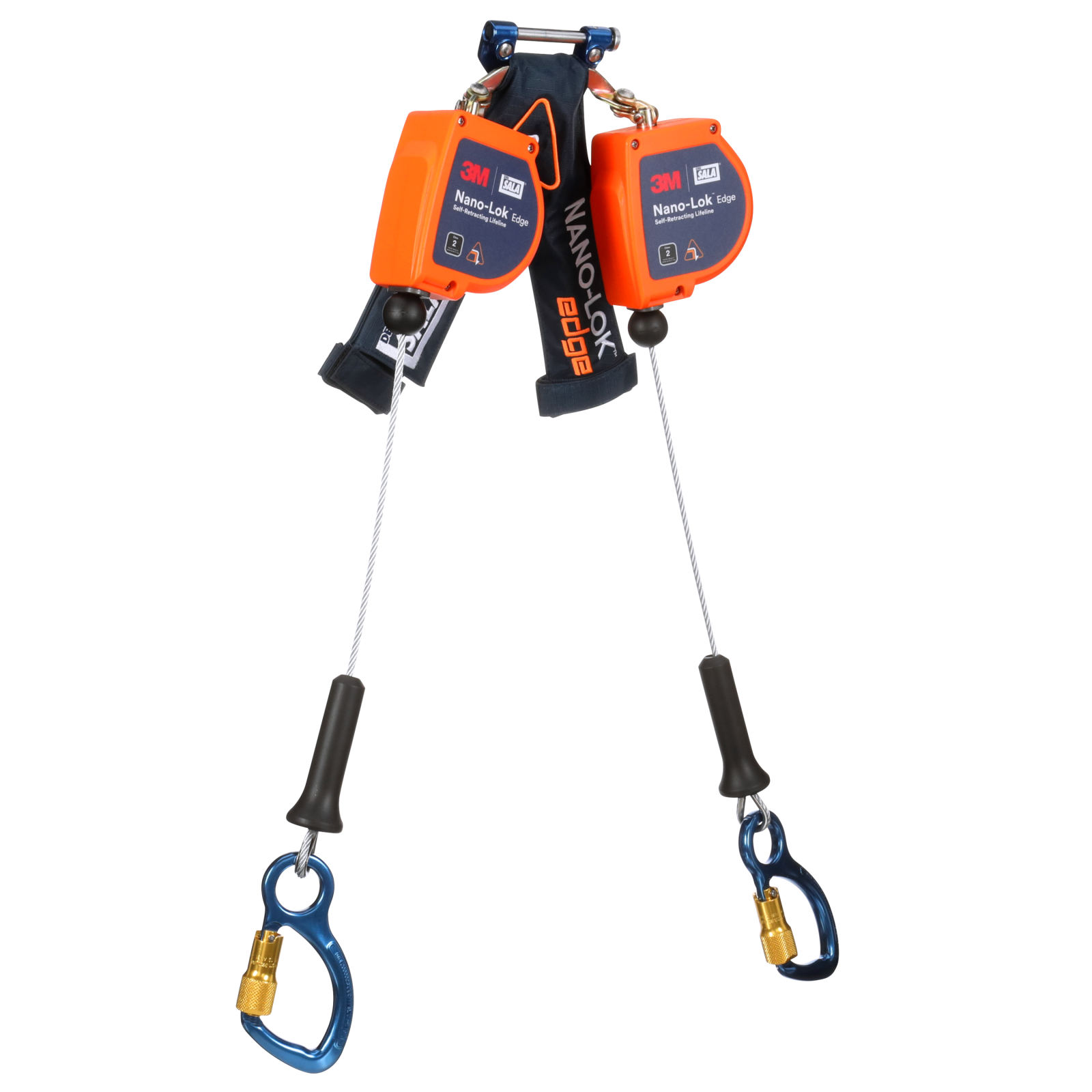 3M DBI-SALA Nano-Lok edge Twin-Leg Personal Self-Retracting Lifeline - Galvanized Cable - 8 ft - 3500286