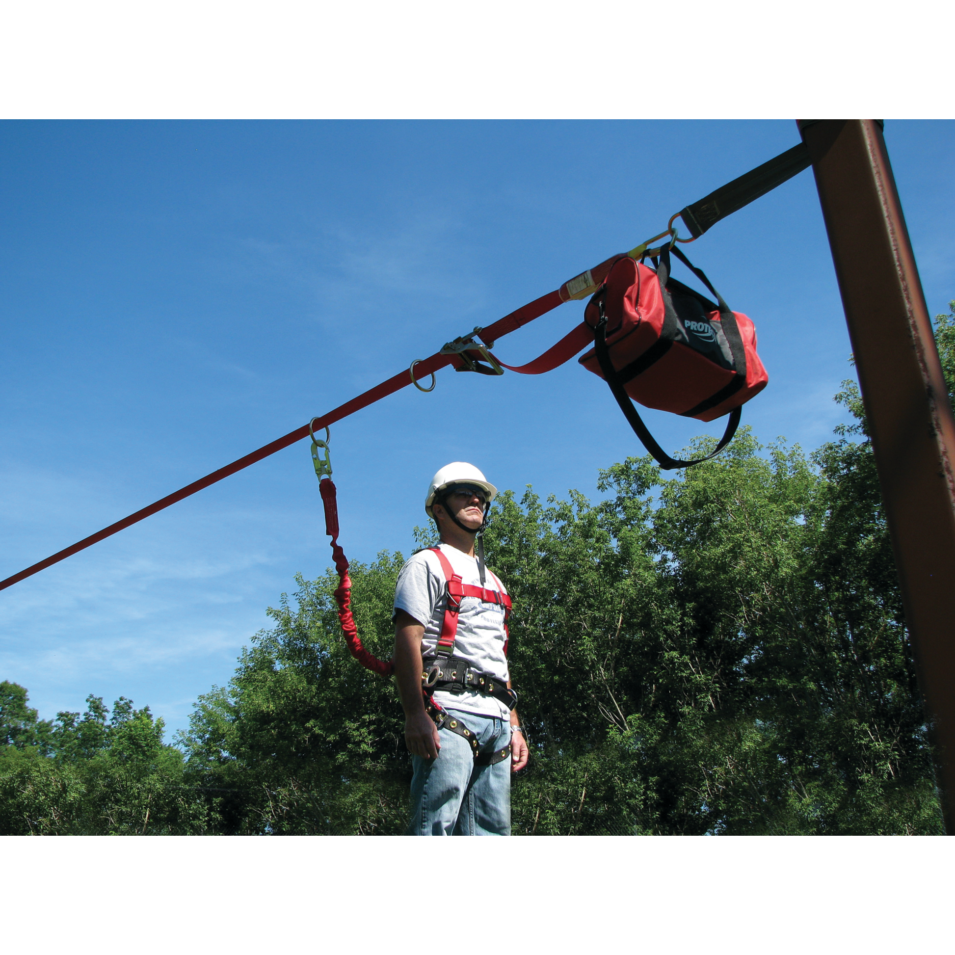 3M Protecta Temporary 60 ft. Horizontal Lifeline System No Anchors - Web - 1200105