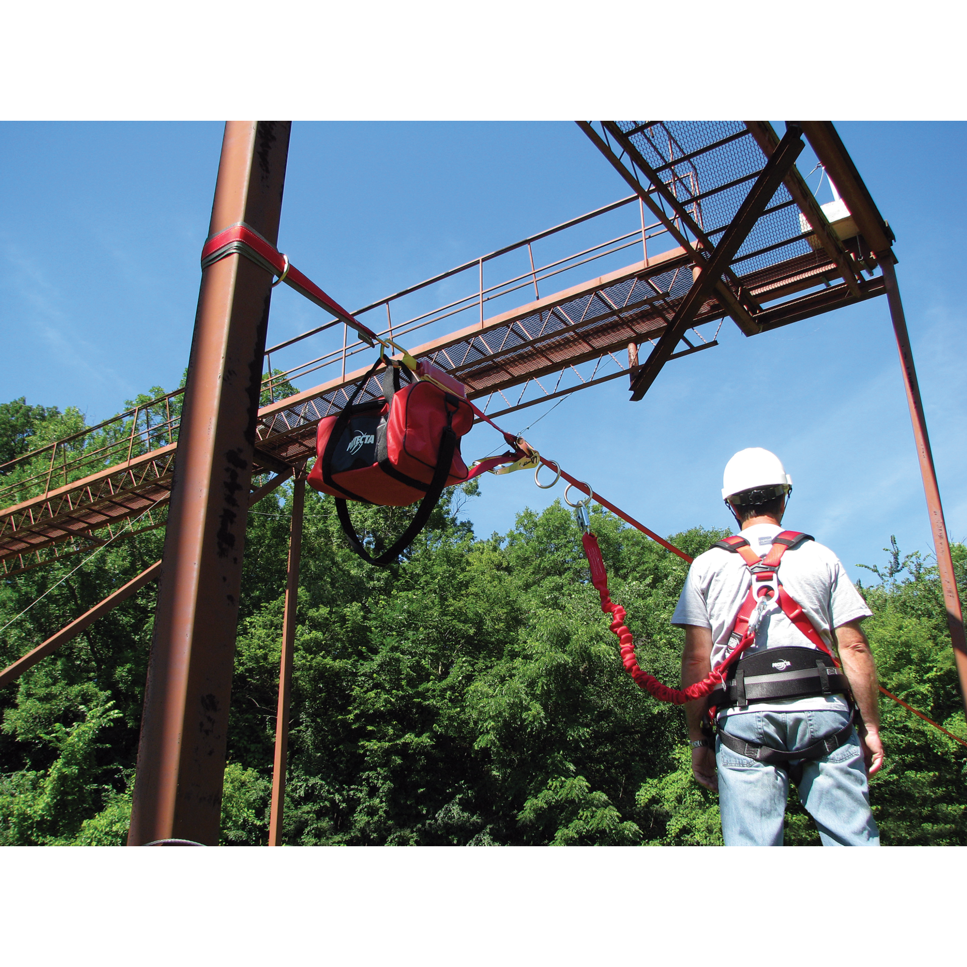 3M Protecta Temporary 60 ft. Horizontal Lifeline System No Anchors - Web - 1200105