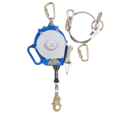 3M DBI-SALA Sealed-Blok 3-Way Retrieval Self-Retracting Lifeline with Bracket - Stainless Steel Cable - Snap Hook - 50 ft - 3400150