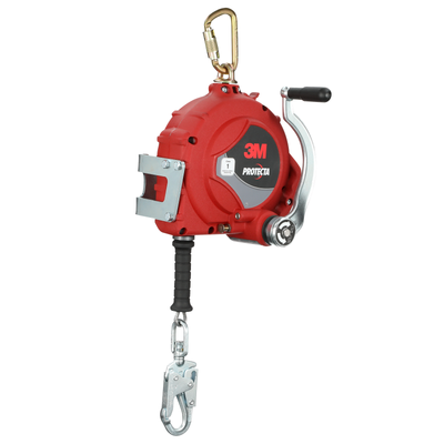 3M Protecta 3-Way Retrieval Self-Retracting Lifeline with Bracket - Galvanized Cable - Steel Snap Hook - 50ft - Class 1 - ANSI - 3590052