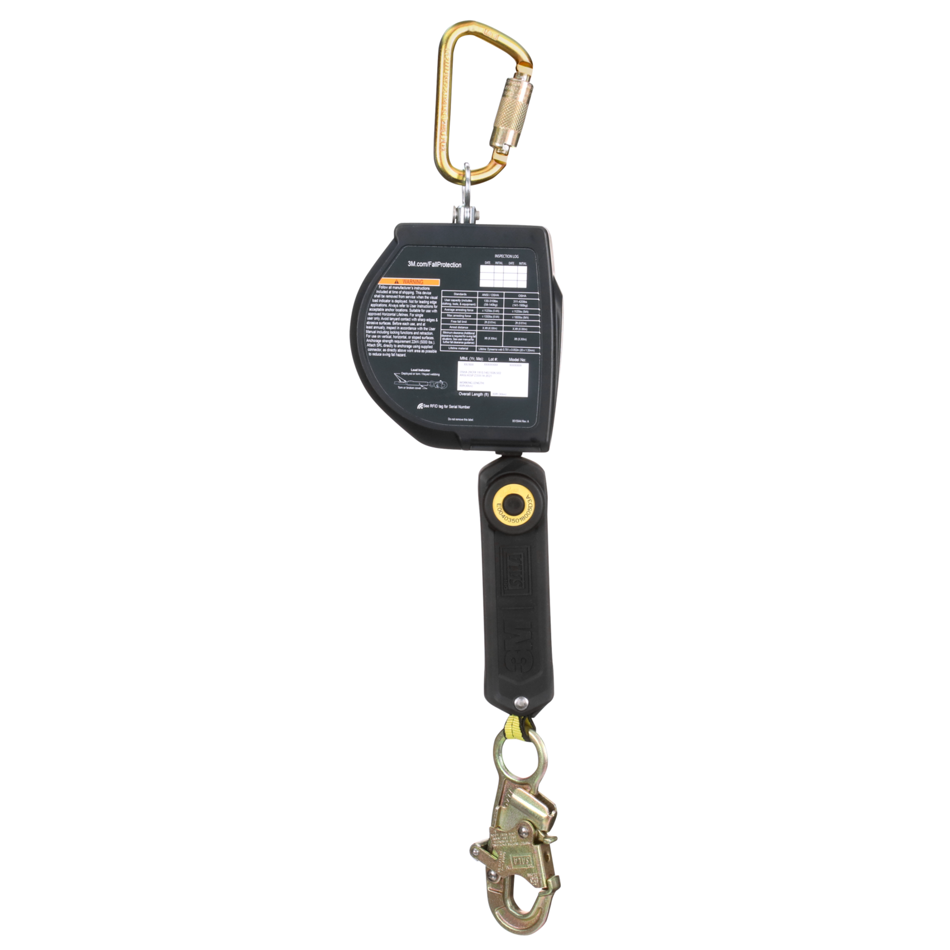 3M DBI-SALA Nano-Lok XL Self-Retracting Lifeline - Web - Snap Hook - 20 ft. - Class 1 - 3100260