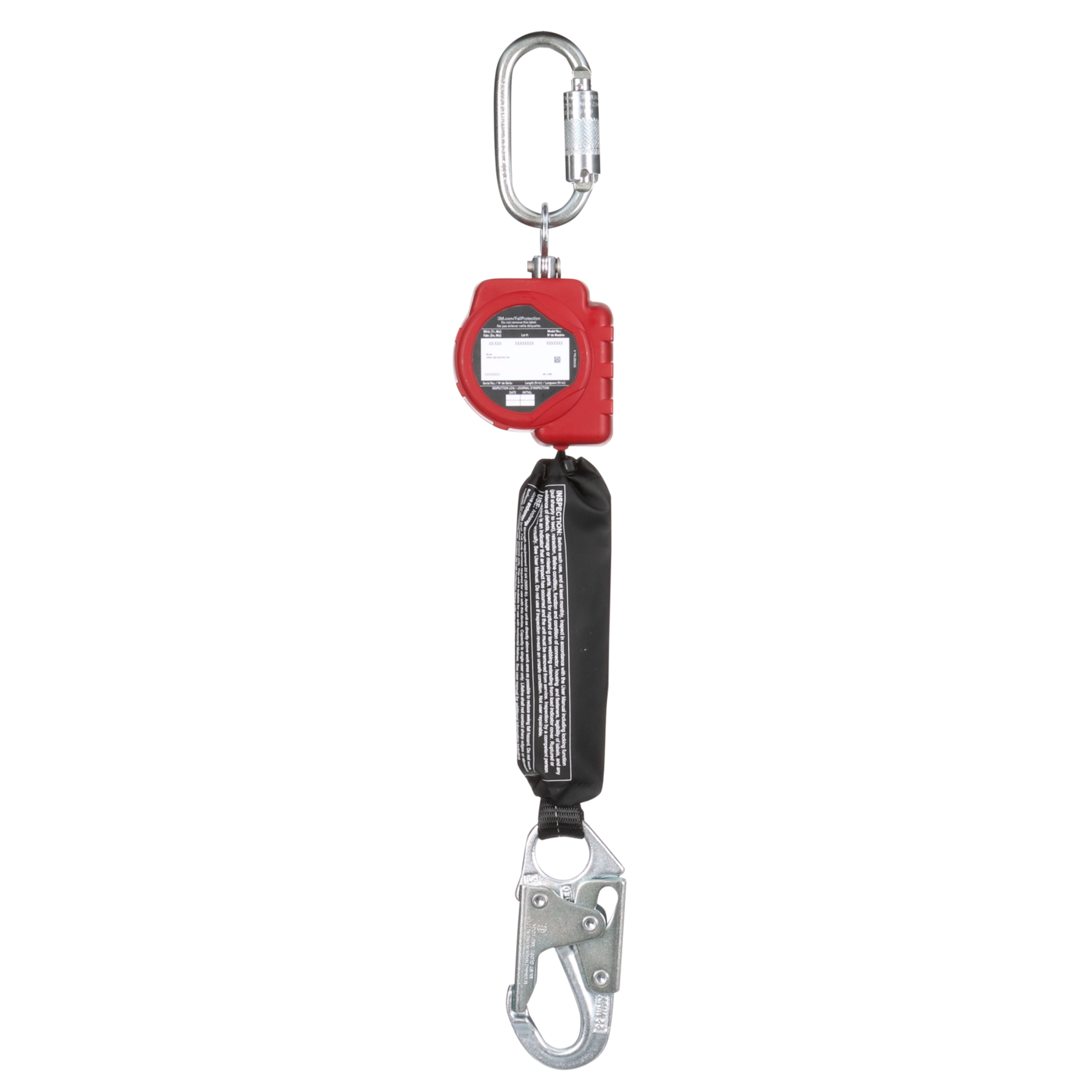 3M Protecta Self-Retracting Lifeline with Carabiner - Web - Steel Snap Hook - 6 ft - 3100506