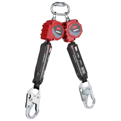 3M Protecta Twin-Leg Self-Retracting Lifeline - Web - Steel Snap Hook - 6 ft - 3100510