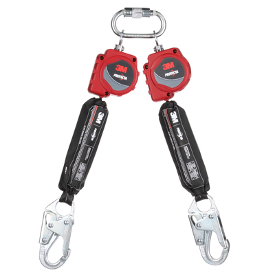 3M Protecta Twin-Leg Self-Retracting Lifeline - Web - Steel Snap Hook - 6 ft - 3100510