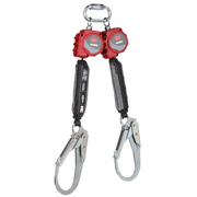 3M Protecta Twin-Leg Self-Retracting Lifeline with Carabiner - Web - Steel Rebar Hook - 6ft - 3100512