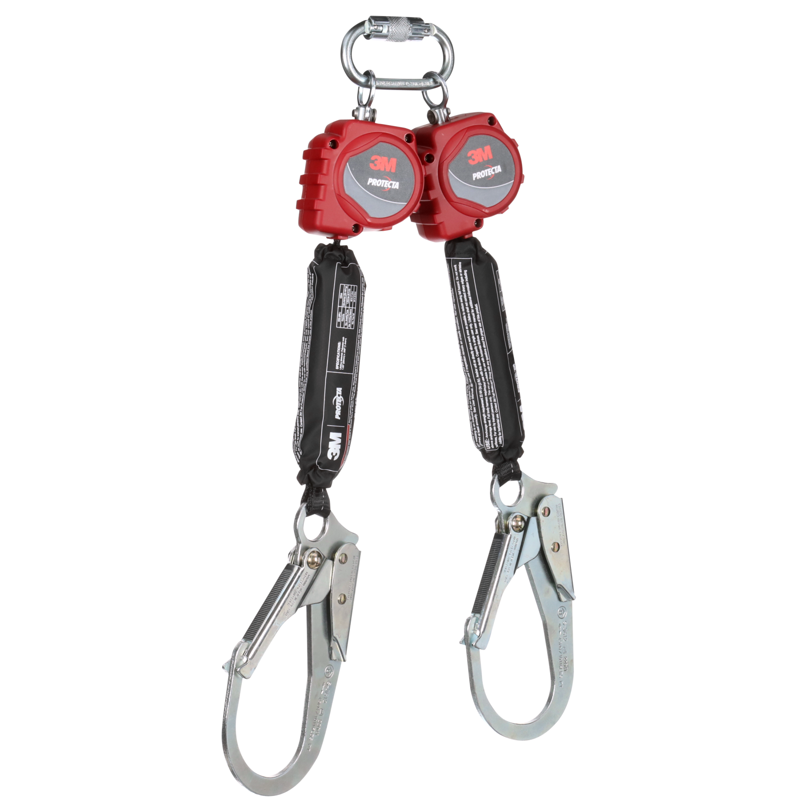 3M Protecta Twin-Leg Self-Retracting Lifeline with Carabiner - Web - Steel Rebar Hook - 6ft - 3100512