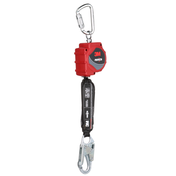 3M Protecta Self-Retracting Lifeline with Carabiner - Web - Steel Snap Hook - 11ft - 3100513