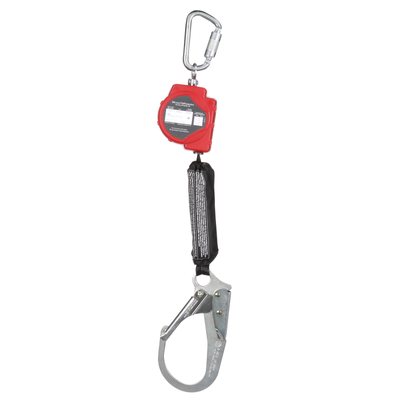 3M Protecta Self-Retracting Lifeline with Carabiner - Web - Steel Rebar Hook - 11 ft - 3100515