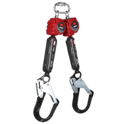 3M Protecta Twin-Leg Self-Retracting Lifeline with Carabiner - Web - Aluminum Rebar Hook - 6 ft - 3100634